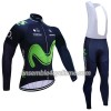 Tenue Maillot M/L + Collant à Bretelles 2017 Movistar Team N001